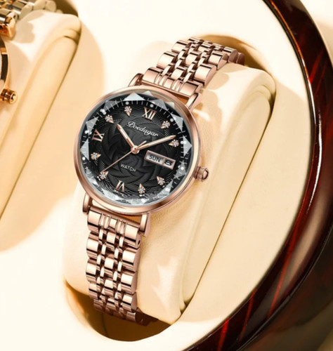 Damenuhren rosegold schwarz - damenuhren,